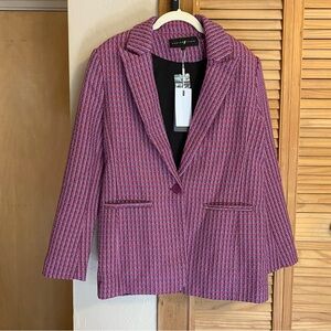 Endless Rose Women’s Blazer Tweed Single Breasted Size Small New!